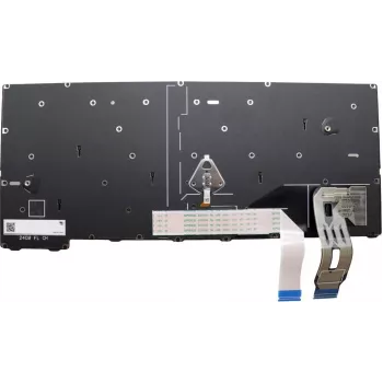 Lenovo ThinkPad T14 Gen 2 / T15 Gen 2 / P14s Gen 2 / P15s Gen 2 / L14 Gen 2 / L15 Gen 2 / E14 Gen 2 / E15 Gen 2 / X13 Gen 2 / X13 Yoga Gen 2 nešiojamojo kompiuterio klaviatūra, kinų kalba, apšviesta, sidabrinis rėmas, juodi klavišai, TrackPoint, FRU 5N21M