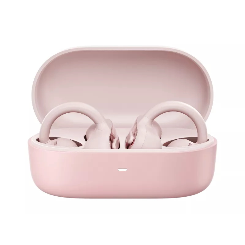 Lenovo X500 Open-Ear Clip-on Ausinės – Rožinės (Bluetooth 5.3, 30h Bendra Baterija, IPX5) | Kur.lt