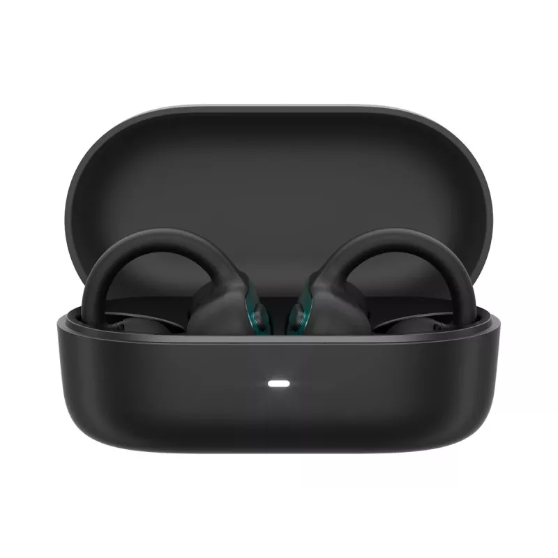 Lenovo X500 atviro tipo ausinės su segtuku, belaidės – Bluetooth 5.3, IPX5, 28 val. baterija, juodos