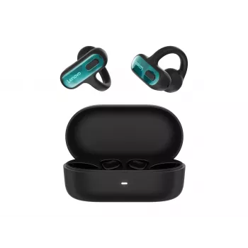 Lenovo X500 atviro tipo ausinės su segtuku, belaidės – Bluetooth 5.3, IPX5, 28 val. baterija, juodos