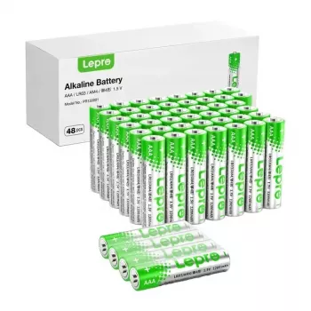 LEPRO 130001-48 AAA R3 šarminės baterijos, 48 vnt. pakuotė | 1,5 V ilgaamžės, be gyvsidabrio
