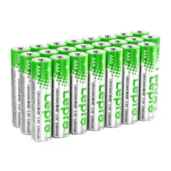 LEPRO 130002-24 AA R6 šarminės baterijos, 24 vnt. – 1,5V LR6 Mignon pirminiai elementai, 10 metų galiojimo laikas, apsauga nuo nutekėjimo, be gyvsidabrio