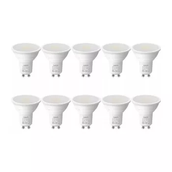 LEPRO 200081-DW-EU-10 GU10 LED lemputė, 4,5W, 345 lm, 6500K dienos šviesos balta, 100° spindulio kampas, 10 vnt. pakuotė