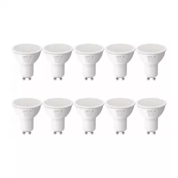 LEPRO 200081-WW-EU-10 GU10 LED lemputė, 4,5 W (50 W atitikmuo), 345 lm, 2700 K šilta balta, 100° spindulio kampas, nedimnuojama, 10 vnt. pakuotė