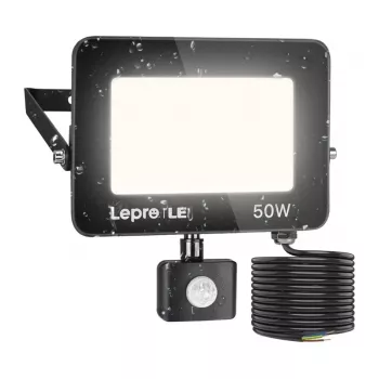 LEPRO 50W 5000K IP65 LED prožektorius su judesio jutikliu