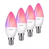 LEPRO BC1-EU-4 C37 RGBCW Wi-Fi LED lemputė E14 4,5W 400lm keičiama balta + RGB protinga žvakės formos lemputė