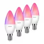 LEPRO BC1-EU-4 C37 RGBCW Wi-Fi LED lemputė E14 4,5W 400lm keičiama balta + RGB protinga žvakės formos lemputė