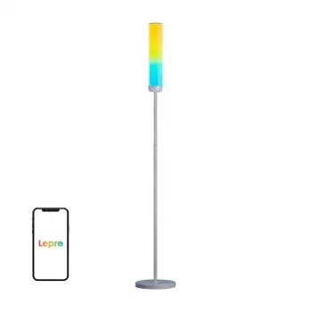 Lepro O1 AI Floor Lamp - Protingas Grindinis Šviestuvas, 2000 liumenų, RGB+CCT, Wi-Fi, veikia su Alexa/Google Assistant