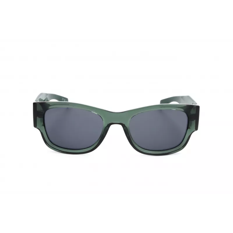 LEVI'S LV-1033-S-1ED Unisex stačiakampiai akiniai nuo saulės – juodas rėmelis, pilki lęšiai, 53 mm