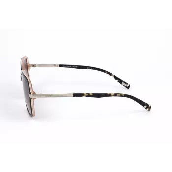 LEVI'S LV-5018-S-MS5 Moteriški stačiakampiai akiniai nuo saulės - Havana/Tortoise acetatinis rėmelis, rudi polikarbonatiniai lęšiai, UV400 apsauga, 54/20/145 mm