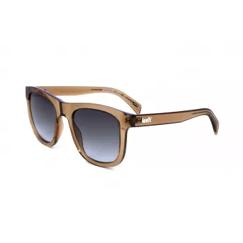LEVI'S LV1023S09GB Unisex Akiniai - Matinis Juodas Rėmelis, Pilki Lęšiai, 53 mm
