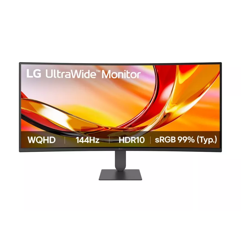 LG 34U620B-B 34 inch UltraWide WQHD VA Creptas Monitorius, 3440x1440, 144Hz, 5ms, HDR10, FreeSync Premium, 2x HDMI, DisplayPort, Juodas