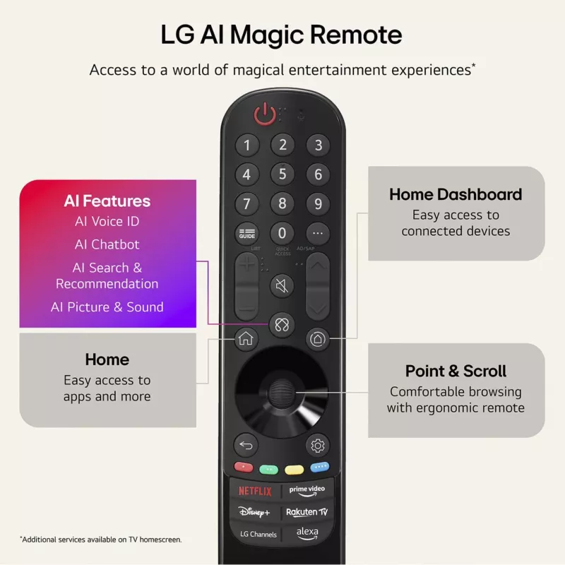 LG Electronics OLED48C6ELB.AEUD 48 colių 4K OLED televizorius, juodas, UltraHD/4K, trigubas imtuvas, 120 Hz ekranas