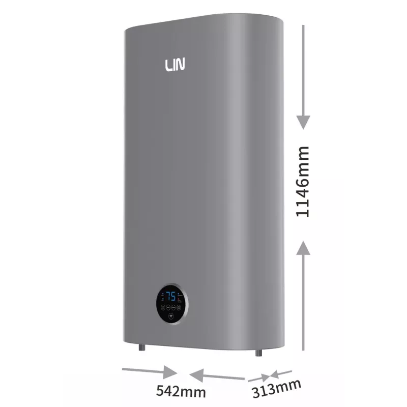 LI- LIN LIFVD1SMGY 100L UNIVERSAL elektrinis vandens šildytuvas, pilkas, Wi-Fi