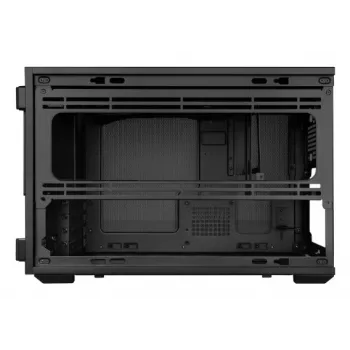 Lian Li DAN Cases B4 Wood Edition Mini bokštas, Micro-ATX, riešutmedžio priekinis skydelis, juodas