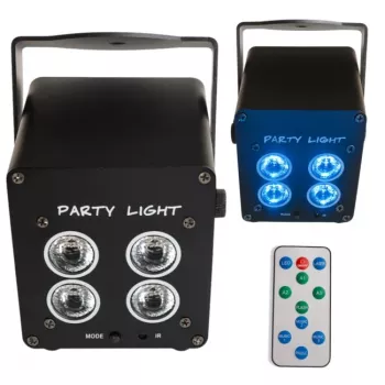 LIGHT4ME ACCU PAR 4x3W Įkraunamas RGB LED Par Prožektorius 360