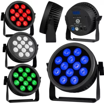 LIGHT4ME CREE ALU QUAD PAR 12 Prožektorius PAR - 12x10W RGBW LED, DMX512, Juodas