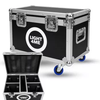 LIGHT4ME MINI SPOT 100 RING CASE 4IN1 – 4 vienetų judančio spindulio prožektorių sistema su transportavimo dėžute