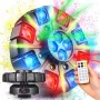 LIGHT4ME OCTOS Judantis daugiaefektis šviestuvas su RGBW šviesos diodais, raudonu/žaliu lazeriu ir stroboskopu