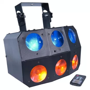 Light4Me SIX EYE BEAM stiprus LED spindulių efektas su nuotolinio valdymo pulteliu LIGHT4ME