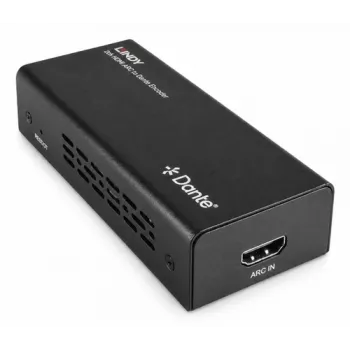 LINDY 70620 2 kanalų HDMI ARC į Dante audio enkoderis, maitinamas PoE, aliuminio korpusas