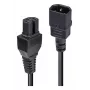LINDY 3m C14–C15 maitinimo laidas, IEC C14 kištukas – IEC C15 lizdas, 10A 250V, H05VV-F, juodas