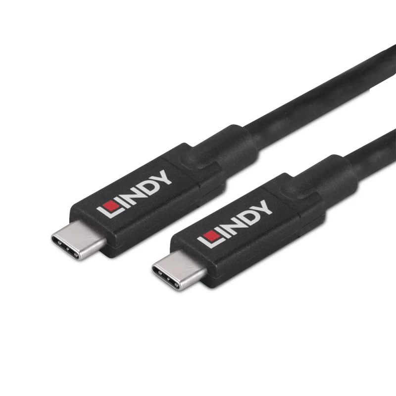 Lindy 43439 USB 3.2 Gen 2 USB-C į USB-C aktyvusis kabelis, 8 m, 10 Gbps, 8K60, 100 W PD