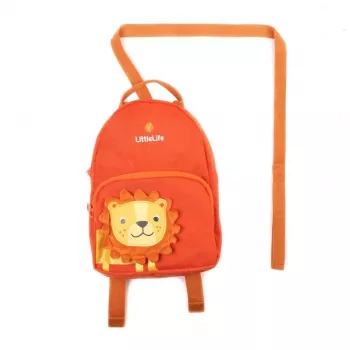 LittleLife vaikiška kuprinė Liūtas - 2 litrai, poliesteris, užtrauktuku