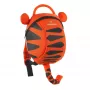 LittleLife vaikiška kuprinė Tiger - 2L, reguliuojami petnešų diržai, saugos pavadėlis, poliesteris