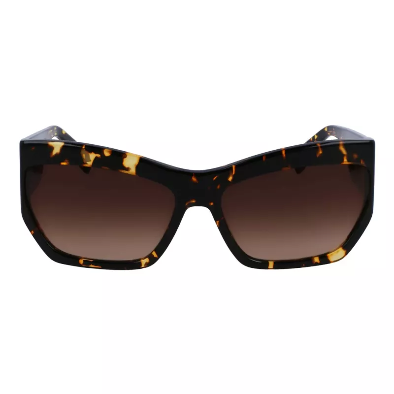 LIU JO LJ785S Moteriški akiniai nuo saulės Havana Acetate Square Frame Brown Gradient Lens 61mm