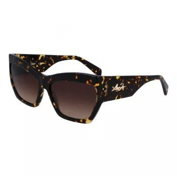 LIU JO LJ785S Moteriški akiniai nuo saulės Havana Acetate Square Frame Brown Gradient Lens 61mm