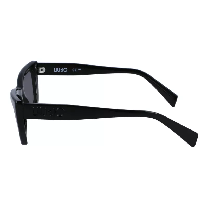 LIU JO LJ790S5221001 Moteriški drugelio formos akiniai nuo saulės, juodi, pilki gradientiniai stiklai, 52 mm