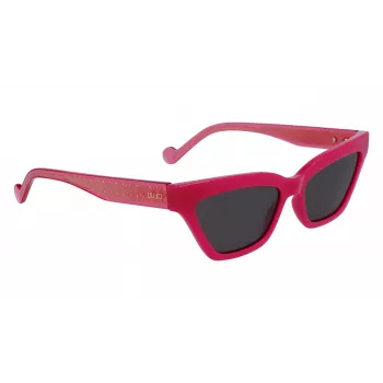 LIU JO moteriški akiniai nuo saulės LJ781S-525 drugelio formos Havana acetatas rudi gradientiniai lęšiai 55mm