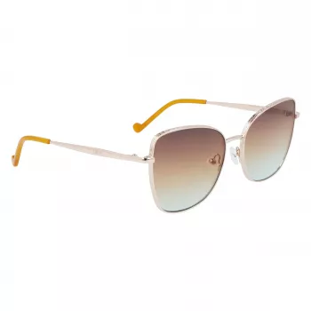 LIU JO Moteriški Akiniai nuo Saulės 46591-717 Havana Acetato Kvadratinis Rėmas Rudi Gradientiniai Lęšiai 55/17/140 mm