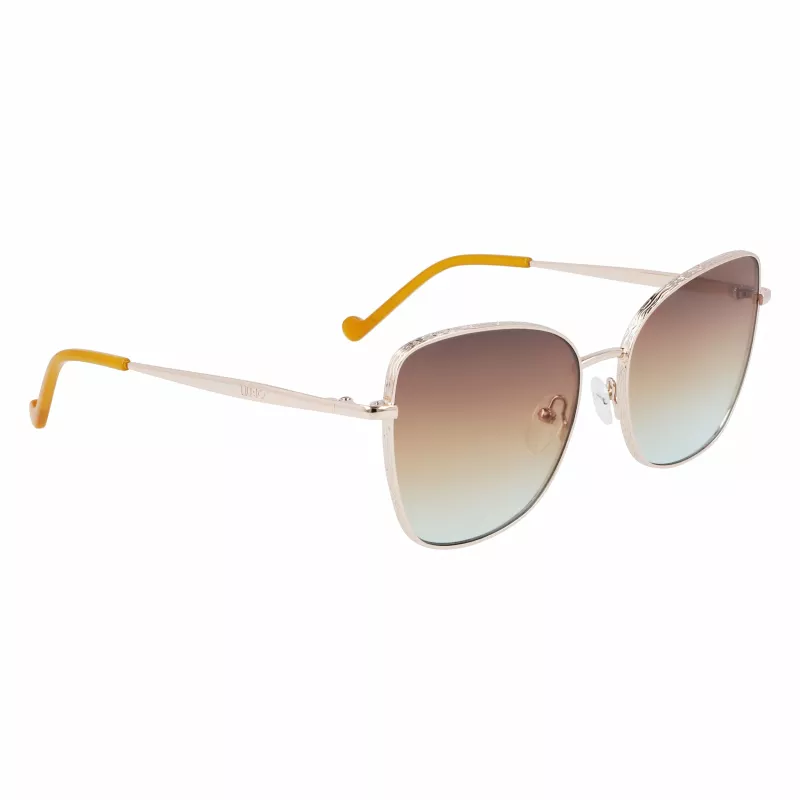 LIU JO Moteriški Akiniai nuo Saulės 46591-717 Havana Acetato Kvadratinis Rėmas Rudi Gradientiniai Lęšiai 55/17/140 mm