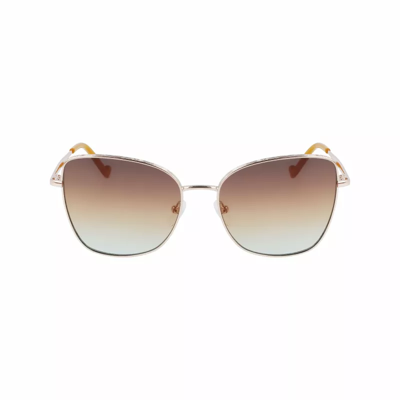 LIU JO Moteriški Akiniai nuo Saulės 46591-717 Havana Acetato Kvadratinis Rėmas Rudi Gradientiniai Lęšiai 55/17/140 mm