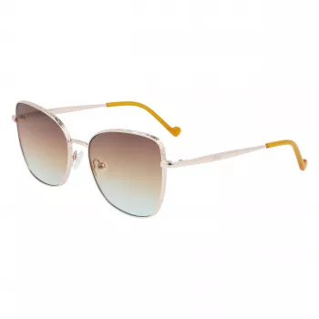 LIU JO Moteriški Akiniai nuo Saulės 46591-717 Havana Acetato Kvadratinis Rėmas Rudi Gradientiniai Lęšiai 55/17/140 mm