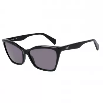 LIU JO Moteriški Akiniai nuo Saulės LJ796S-001 Drugelio/Katinėlio Formos Acetato Rėmeliu Pilkais Lęšiais 58mm