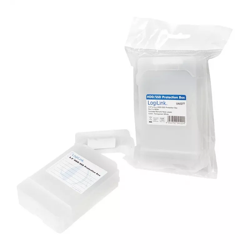LogiLink 2.5 inch HDD apsauginė dėžutė 2 HDD/SSD, balta