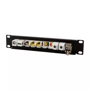 LogiLink ACT108 10 prievadų Keystone skydelis, 10 colių stovas, 1U, juodas