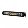 LogiLink ACT108 10 prievadų Keystone skydelis, 10 colių stovas, 1U, juodas