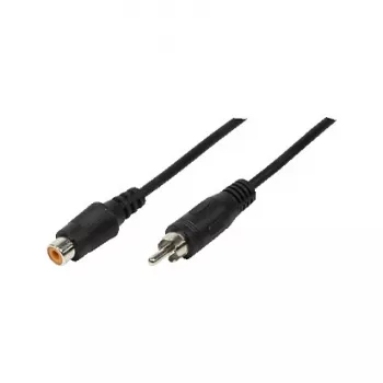 LogiLink Audio prailginimo laidas RCA kištukas į RCA lizdą, 10 m, juodos spalvos