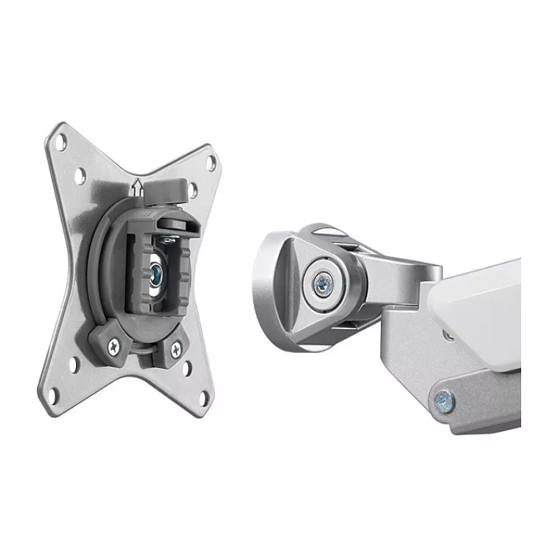 LOGILINK BP0088 TIS 17-32 Dvigubo monitoriaus laikiklis – 2x 9kg dujinė spyruoklė, sidabrinis, VESA 75/100, spaustuvas/angai