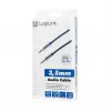 LogiLink CA10030 Premium 3.5mm TRS Male to Male garso laidas, metalinės jungtys, mėlynas, 0,3 m