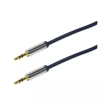 LogiLink CA10050 3,5 mm TRS kištukas – 3,5 mm TRS kištukas stereo garso laidas, metaliniai lizdai, mėlynas, 0,5 m
