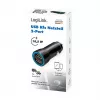 LogiLink PA0285 2 prievadų USB automobilinis įkroviklis 10,5 W, su LED apšvietimu, juodas