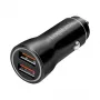LogiLink PA0285 2 prievadų USB automobilinis įkroviklis 10,5 W, su LED apšvietimu, juodas