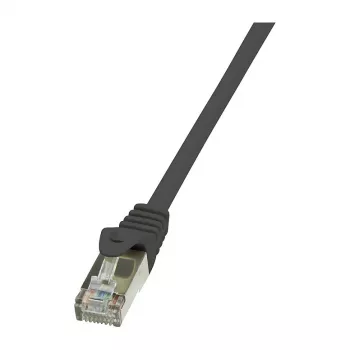 LogiLink Cat.6 F/UTP Patch Laidas, 0,25 m, juodas, EconLine
