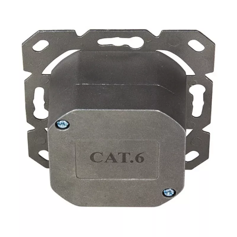 Logilink Cat.6 sieninis lizdas 2xRJ45 STP, horizontalus, signalinė balta