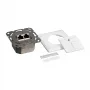 Logilink Cat.6 sieninis lizdas 2xRJ45 STP, horizontalus, signalinė balta